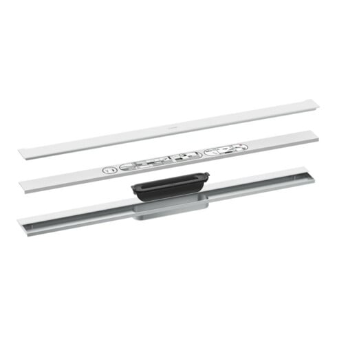 hansgrohe Duschrinne Drain 800mm, FM-Set, zur Wandmontage, mattweiß