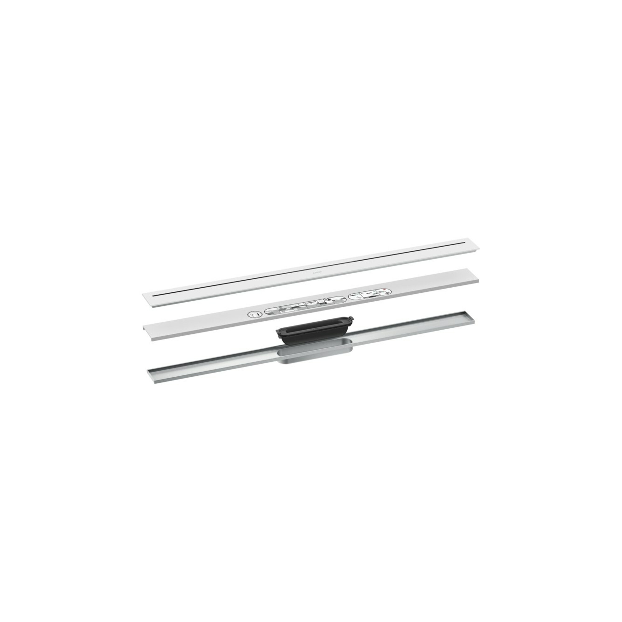 hansgrohe Duschrinne Drain 900mm, Fertigset, frei im Raum, mattweiß