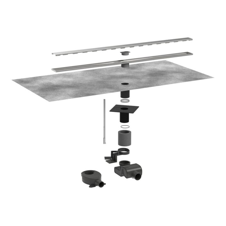 hansgrohe Duschrinne RainDrain Allround 1200mm, Komplettset, Edelstahl gebürstet