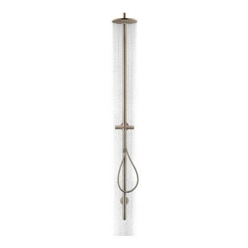hansgrohe Duschsäule Axor Starck m Thermostat, Kopfbrause 240mm, 1j, brush. bron