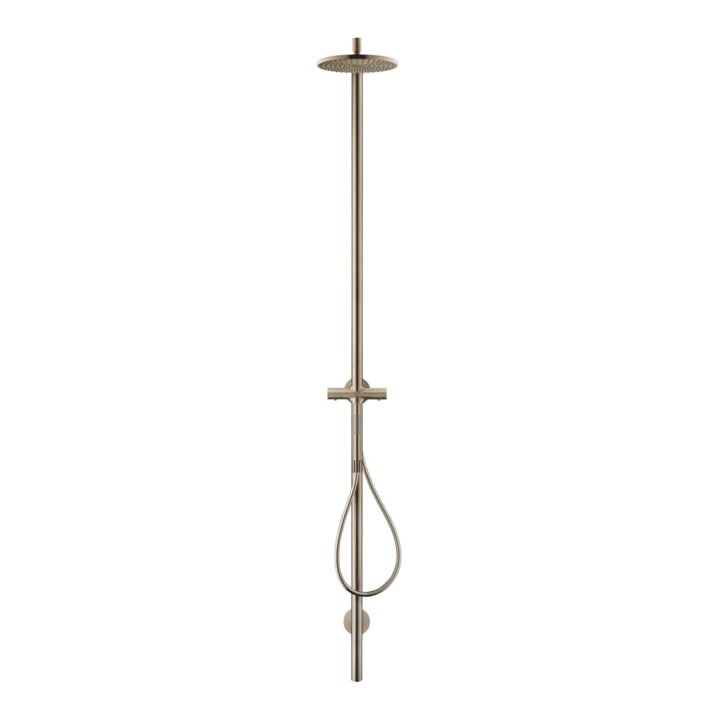 hansgrohe Duschsäule Axor Starck m Thermostat, Kopfbrause 240mm, 1j, brush. bron