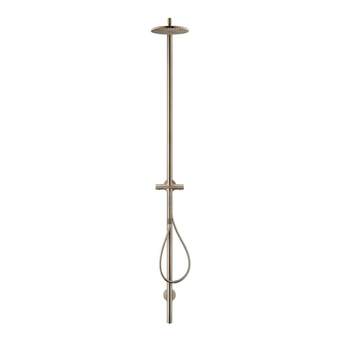 hansgrohe Duschsäule Axor Starck m Thermostat, Kopfbrause 240mm, 1j, brush. bron