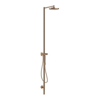 hansgrohe Duschsäule Axor Starck m Thermostat, pomme de douche 240 mm, 1 an, or poli rouge