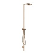 hansgrohe Duschsäule Axor Starck m Thermostat, pomme de douche 240 mm, 1 an, or poli rouge