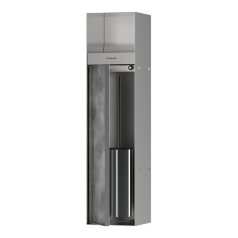 hansgrohe Einbau-Toilettenbürstenhalter XtraStoris m Papierh., befl. T., ES gebürstet