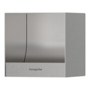 hansgrohe Einbau-Toilettenpapierhalter XtraStoris 150x150x140mm, Edelstahl gebürstet