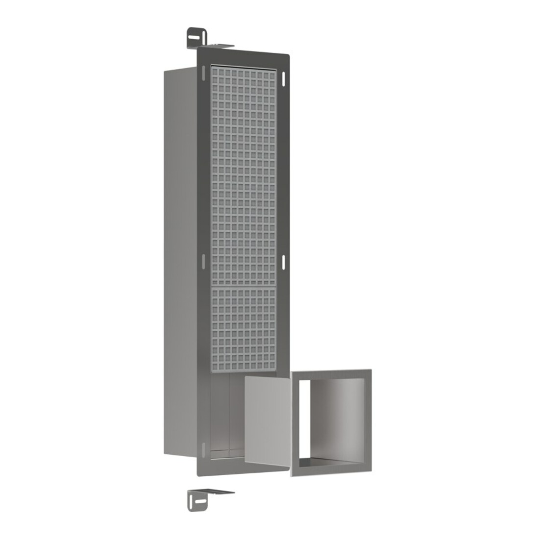hansgrohe Einbau-Toilettenpapierhalter XtraStoris Origina mattschwarz, mit Rahmen