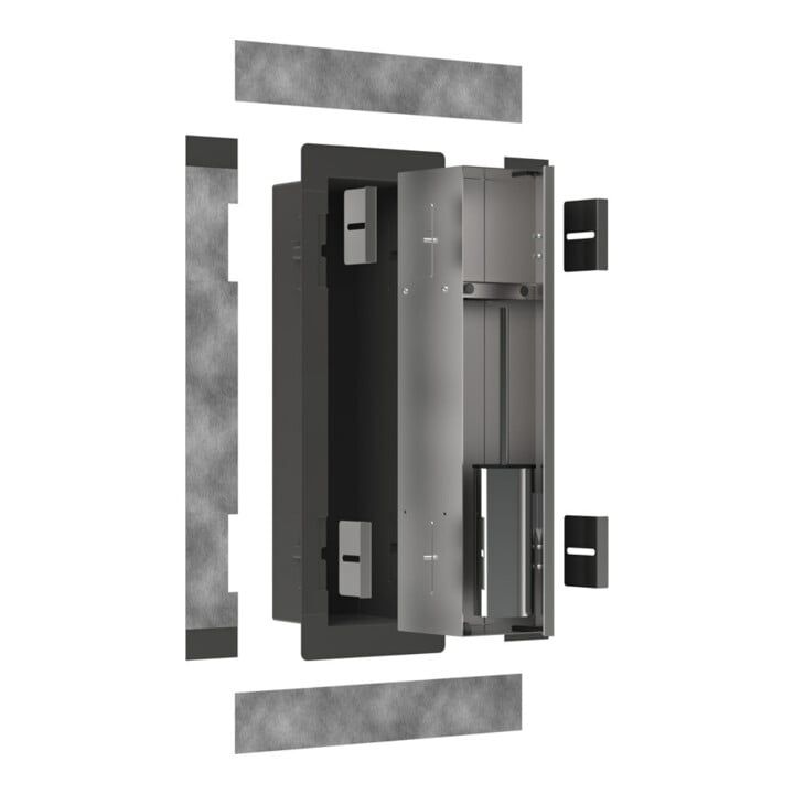 hansgrohe Einbau-WC-Bürstenh XtraStoris m Abl., befl. Tür, Edelstahl gebürstet