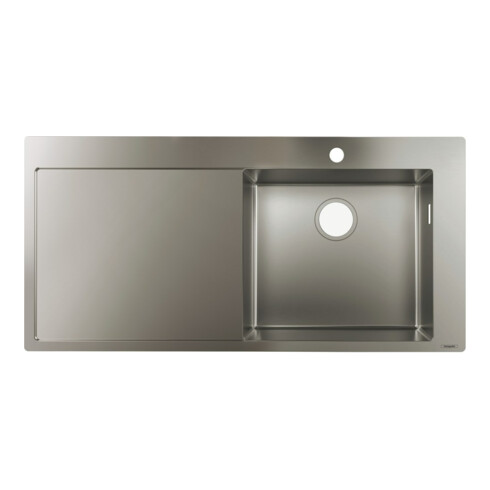 hansgrohe Einbauspüle 450 S715-F450 1025x490mm, 1 Beck. R, Abtropffl. li, ES