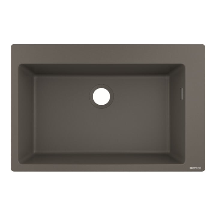 hansgrohe Einbauspüle 660 S510-F660 750x490mm, 1 Beck., HL vord, steingrau