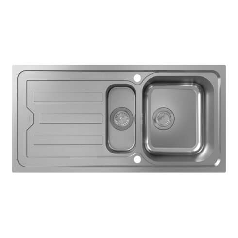 hansgrohe Einbauspüle S44 m Tropffl, Unterschr. 60cm, 2 Beck., ES