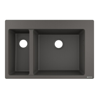 hansgrohe Einbauspüle S510-F635 180/450 750x490mm, 1 Hpt- u 1 Zu.B, steingrau