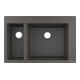 hansgrohe Einbauspüle S510-F635 180/450 750x490mm, 1 Hpt- u 1 Zu.B, steingrau-1
