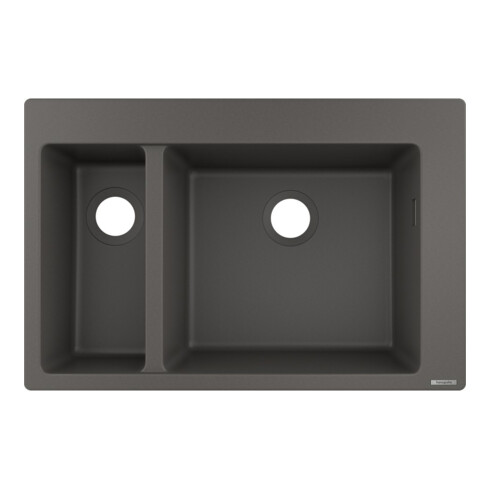 hansgrohe Einbauspüle S510-F635 180/450 750x490mm, 1 Hpt- u 1 Zu.B, steingrau