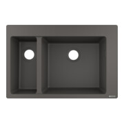 hansgrohe Einbauspüle S510-F635 180/450 750x490mm, 1 Hpt- u 1 Zu.B, steingrau