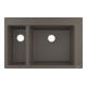 hansgrohe Einbauspüle S510-F635 180/450 750x490mm, 1 Hpt- u 1 Zu.B, steingrau-3