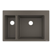 hansgrohe Einbauspüle S510-F635 180/450 750x490mm, 1 Hpt- u 1 Zu.B, steingrau-3