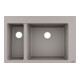 hansgrohe Einbauspüle S510-F635 180/450 750x490mm, 1 Hpt- u 1 Zusatzbe., betongr-1