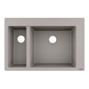 hansgrohe Einbauspüle S510-F635 180/450 750x490mm, 1 Hpt- u 1 Zusatzbe., betongr
