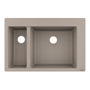 hansgrohe Einbauspüle S510-F635 180/450 750x490mm, 1 Hpt- u 1 Zusatzbe., betongr-3