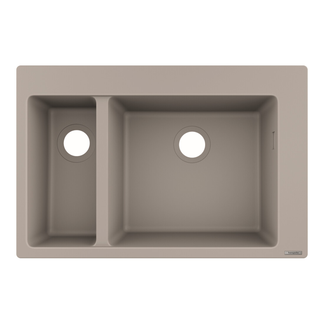 hansgrohe Einbauspüle S510-F635 180/450 750x490mm, 1 Hpt- u 1 Zusatzbe., betongr