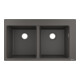hansgrohe Einbauspüle S510-F770 370/370 860x490mm, 2 Beck., HL vord, steingrau-1