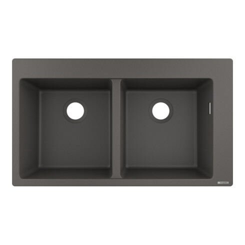 hansgrohe Einbauspüle S510-F770 370/370 860x490mm, 2 Beck., HL vord, steingrau