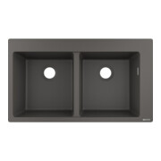 hansgrohe Einbauspüle S510-F770 370/370 860x490mm, 2 Beck., HL vord, steingrau