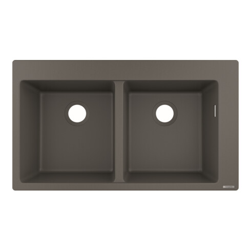 hansgrohe Einbauspüle S510-F770 370/370 860x490mm, 2 Beck., HL vord, steingrau