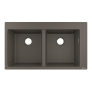 hansgrohe Einbauspüle S510-F770 370/370 860x490mm, 2 Beck., HL vord, steingrau-3