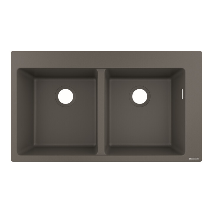 hansgrohe Einbauspüle S510-F770 370/370 860x490mm, 2 Beck., HL vord, steingrau