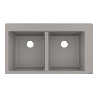 hansgrohe Einbauspüle S510-F770 370/370 860x490mm, 2 Beck., HL vordef., betongr