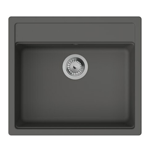 hansgrohe Einbauspüle S52 S520-F510 550x490mm, 1 Hauptbecken, steingrau