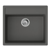 hansgrohe Einbauspüle S52 S520-F510 550x490mm, 1 Hauptbecken, steingrau
