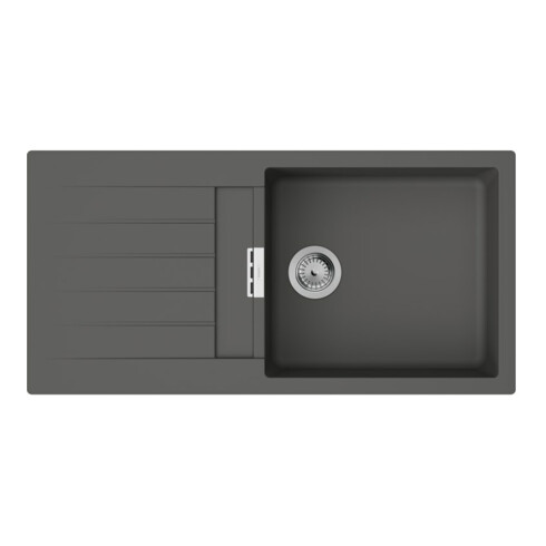 hansgrohe Einbauspüle S520 m Tropffl, 980x480mm, 1 Beck., steingrau