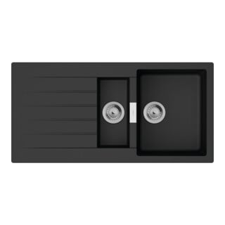 hansgrohe Einbauspüle S520 m Tropffl, 980x480mm, 2 B, graphitschw.