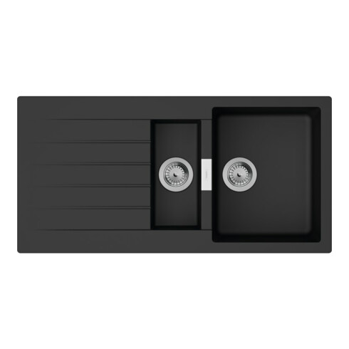 hansgrohe Einbauspüle S520 m Tropffl, 980x480mm, 2 B, graphitschw.