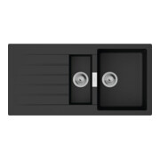 hansgrohe Einbauspüle S520 m Tropffl, 980x480mm, 2 B, graphitschw.