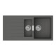 hansgrohe Einbauspüle S520 m Tropffl, 980x480mm, 2 Beck., steingrau-1