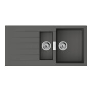 hansgrohe Einbauspüle S520 m Tropffl, 980x480mm, 2 Beck., steingrau