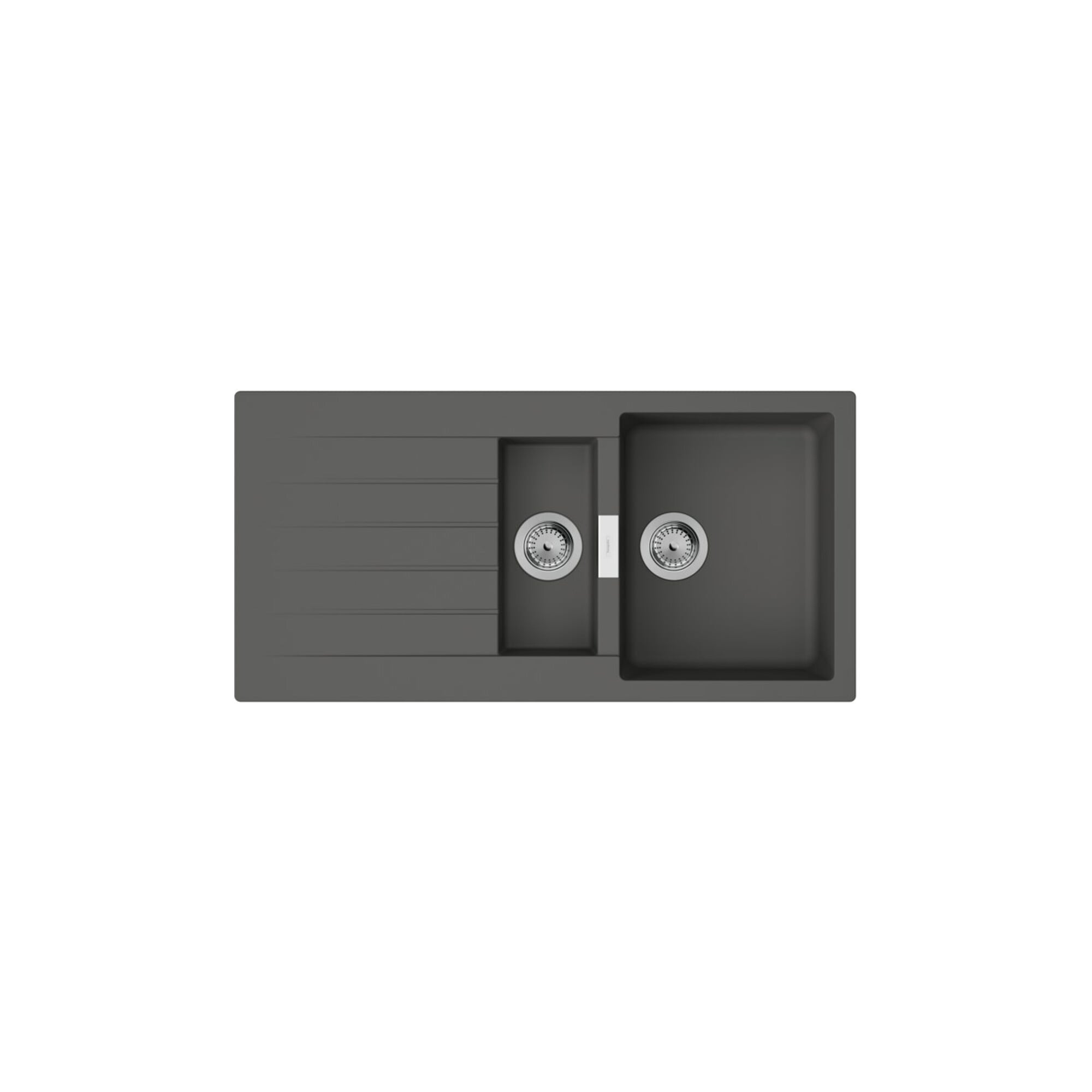 hansgrohe Einbauspüle S520 m Tropffl, 980x480mm, 2 Beck., steingrau