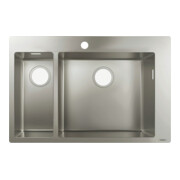 hansgrohe Einbauspüle S711-F655 180/450 735x480mm, 1 Haupt-/1 Zu.B, HL geb., ES-3