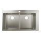 hansgrohe Einbauspüle S711-F765 370/370 845x480mm, 2 Hauptbe., HL geb., ES-1