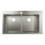 hansgrohe Einbauspüle S711-F765 370/370 845x480mm, 2 Hauptbe., HL geb., ES-3