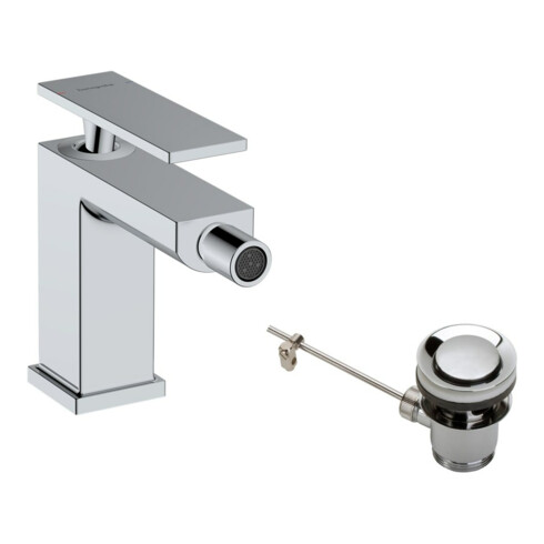 hansgrohe Einhebel-Bidetarmatur Tecturis E Ausl. 149mm, m Zugst.Abl.Gar., chrom