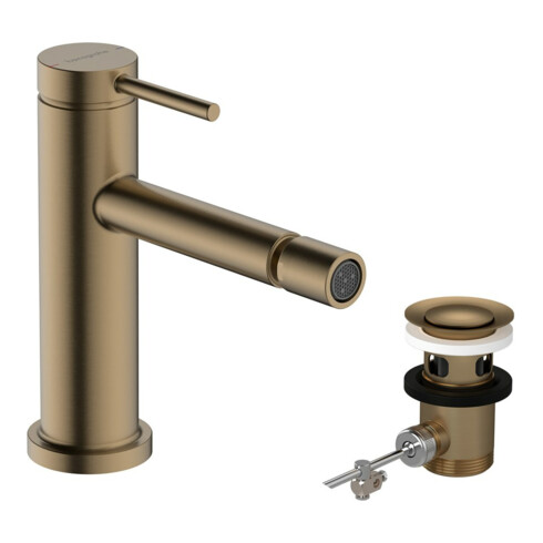 hansgrohe Einhebel-Bidetarmatur Tecturis S m Zugst.Abl.Gar., brushed bronze