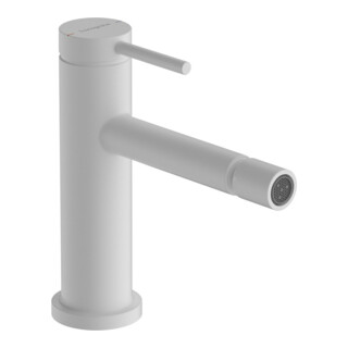 hansgrohe Einhebel-Bidetarmatur Tecturis S mit Zugstangen-Ablaufgarnitur, mattweiß