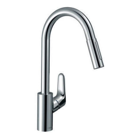 hansgrohe Einhebel-Spültischmischer 240 FOCUS mit Ausziehbrause chrom