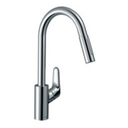 hansgrohe Einhebel-Spültischmischer 240 FOCUS mit Ausziehbrause chrom