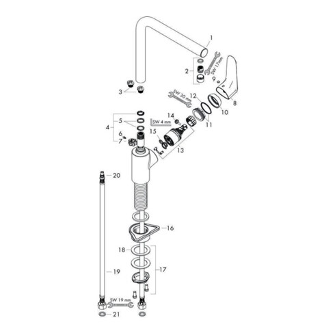 hansgrohe Einhebel-Spültischmischer 280 FOCUS mit Schwenkauslauf chrom